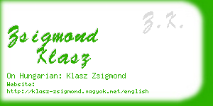 zsigmond klasz business card